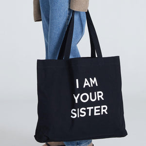 Black tote bag