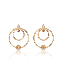 Double Stone Frontal Hoop